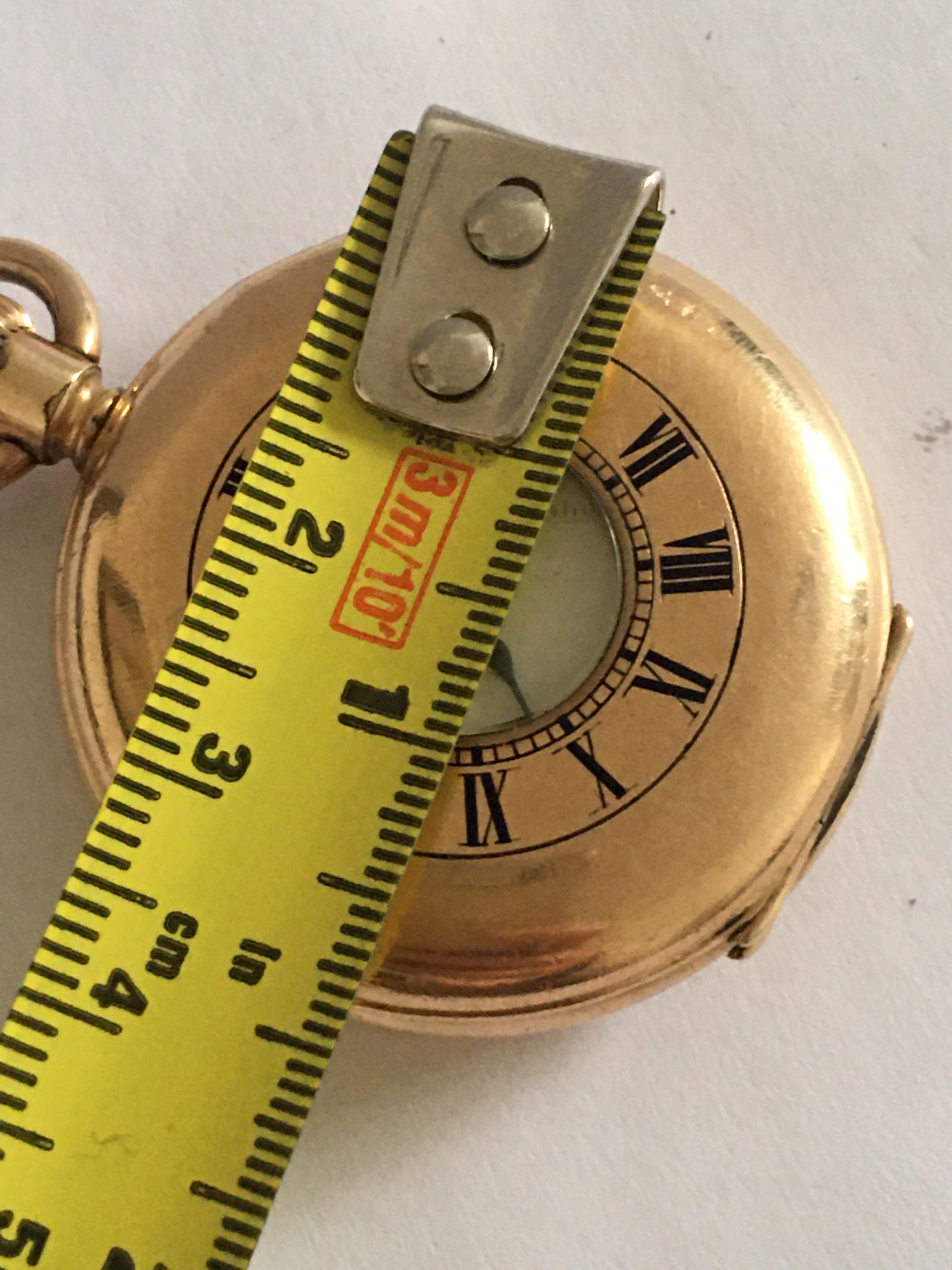 Small Antique Gold-Plated Half Hunter A.W.W. Co. Waltham Mass Pocket Watch 1