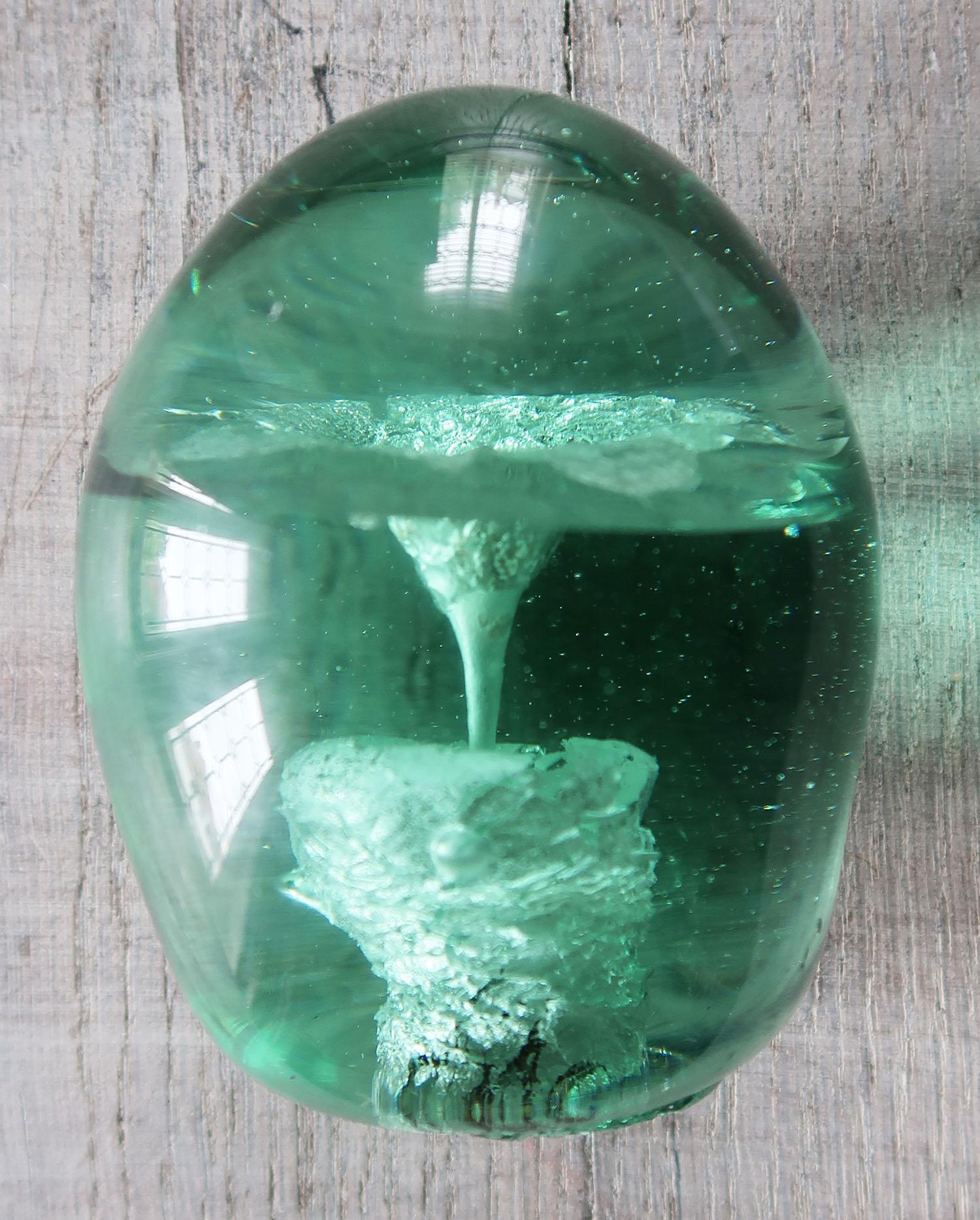 Small Antique Green Glass Sculpture, English, Late 19th Century In Good Condition In St Annes, Lancashire