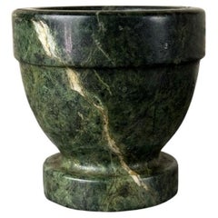 Small Antique Green Marble Mortar, 19th Century