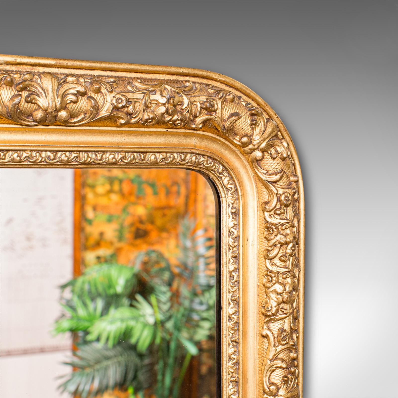 Small Antique Hall Mirror, English, Gilt Gesso, Vanity, Wall, Georgian, C.1800 In Good Condition For Sale In Hele, Devon, GB