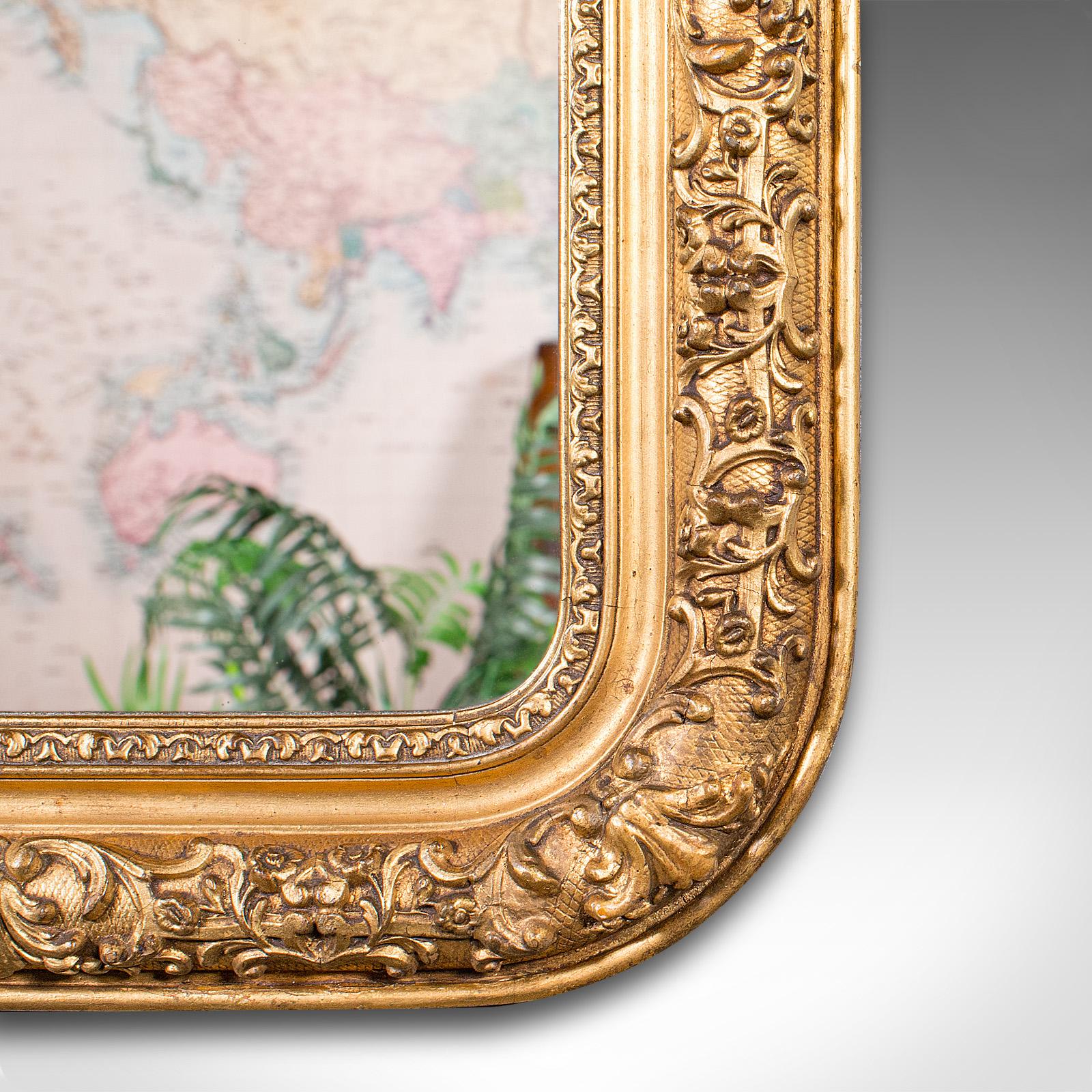 19th Century Small Antique Hall Mirror, English, Gilt Gesso, Vanity, Wall, Georgian, C.1800 For Sale