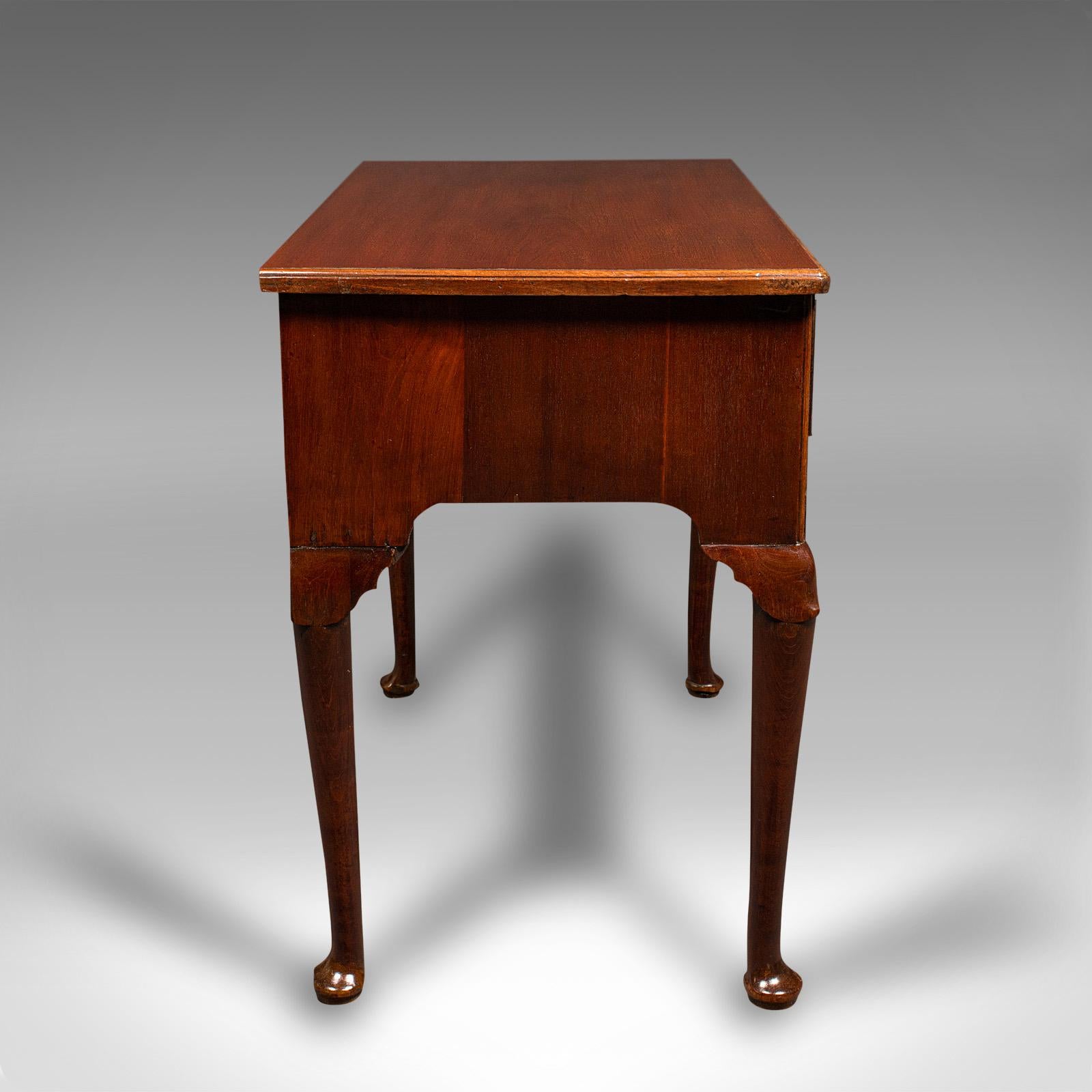 British Small Antique Hall Table, English, Lowboy, Reception Hall, Side, Georgian, 1780 For Sale