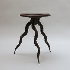 Small Antique Impala Horn Side Table