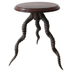Small Antique Impala Horn Side Table