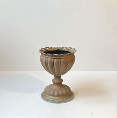 Small Antique Italian Garden Urn or Jardiniere in Bronze
