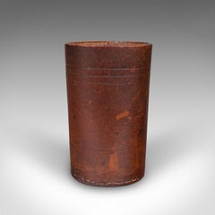 Small Antique Jacquet Dice Pot , French, Leather, Craps, Gaming Tumbler, C.1920