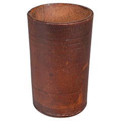 Petit pot à dés Jacquet ancien, français, cuir, Craps, gobelet de jeu, C.C. 1920