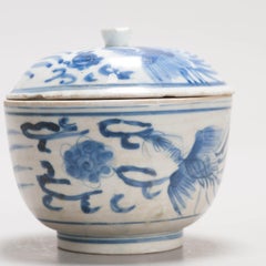 Small Antique Japanese Arita Blue and White Jar Edo Period, circa 1670-1690