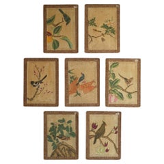 Small antique Japanese painting cards / Edo to Meiji period /Wall paintings