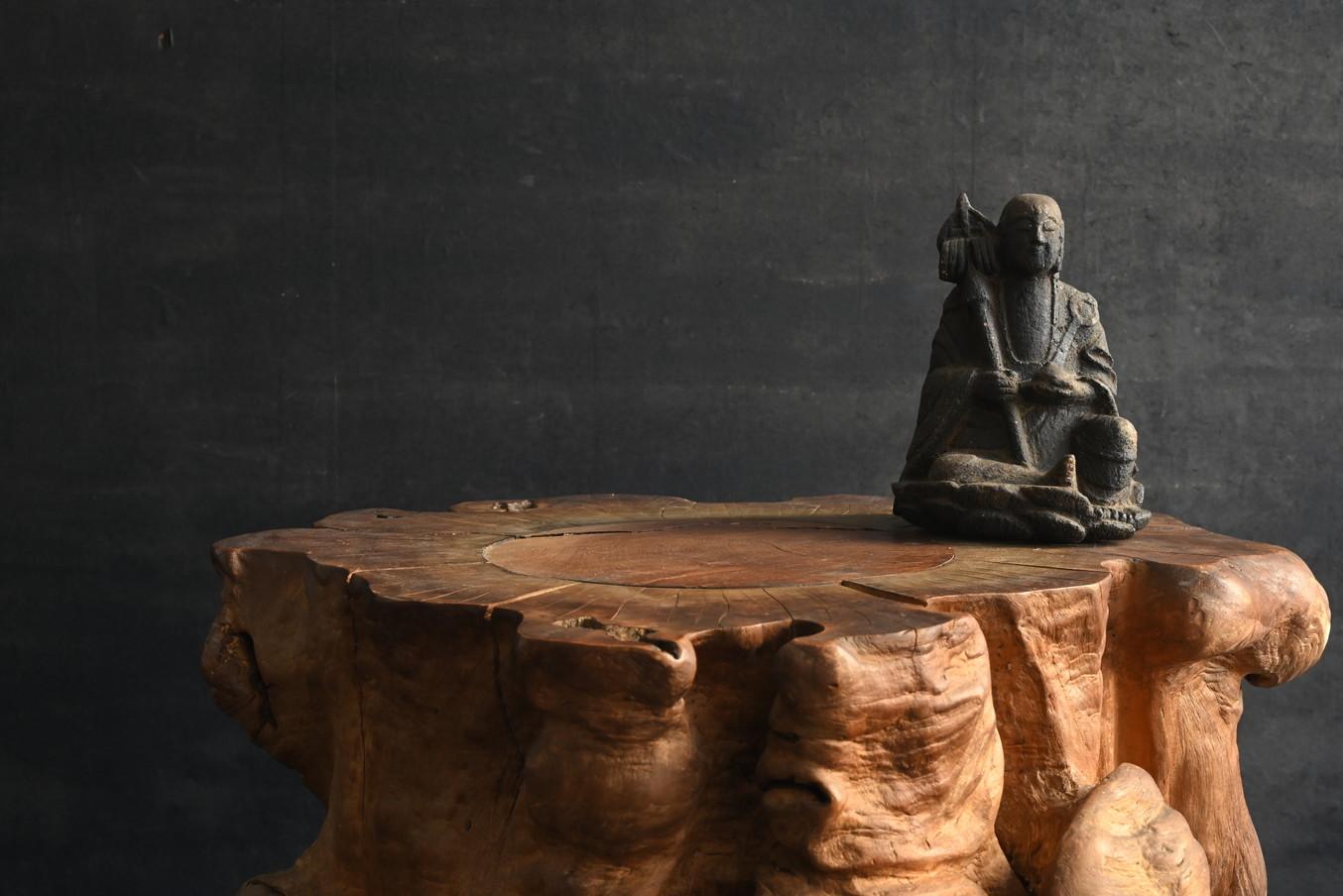 Small antique Japanese stone Buddha 