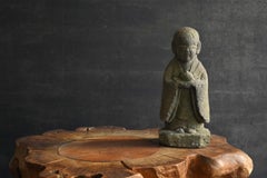 Small antique Japanese stone Buddha "Jizo Bodhisattva" / Edo / Garden ornament