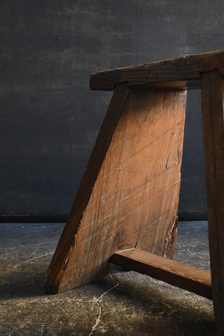 Small antique Japanese wooden stool / 1900-1920 / Tasteful chair 4