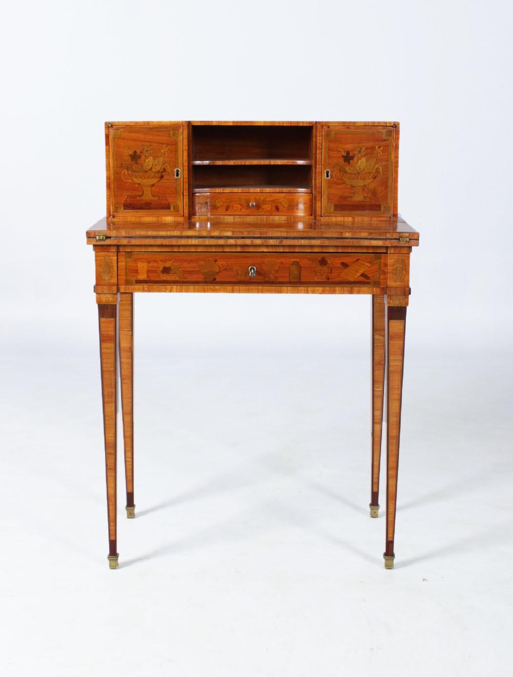Français Petit bureau ancien pour dames, secrétaire, dit Bonheur Du Jour, circa 1870