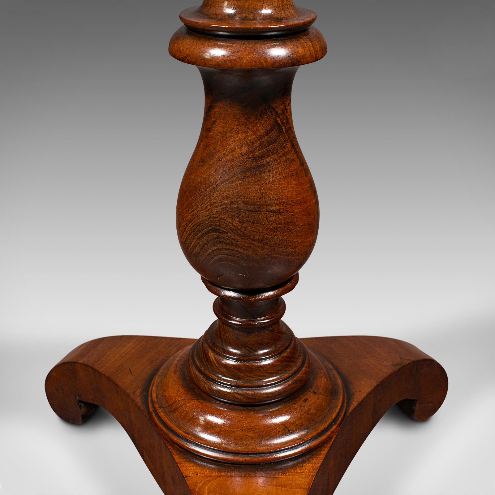 Small Antique Lamp Table, English, Flame, Wine, Occasional, Regency, Circa 1820 4