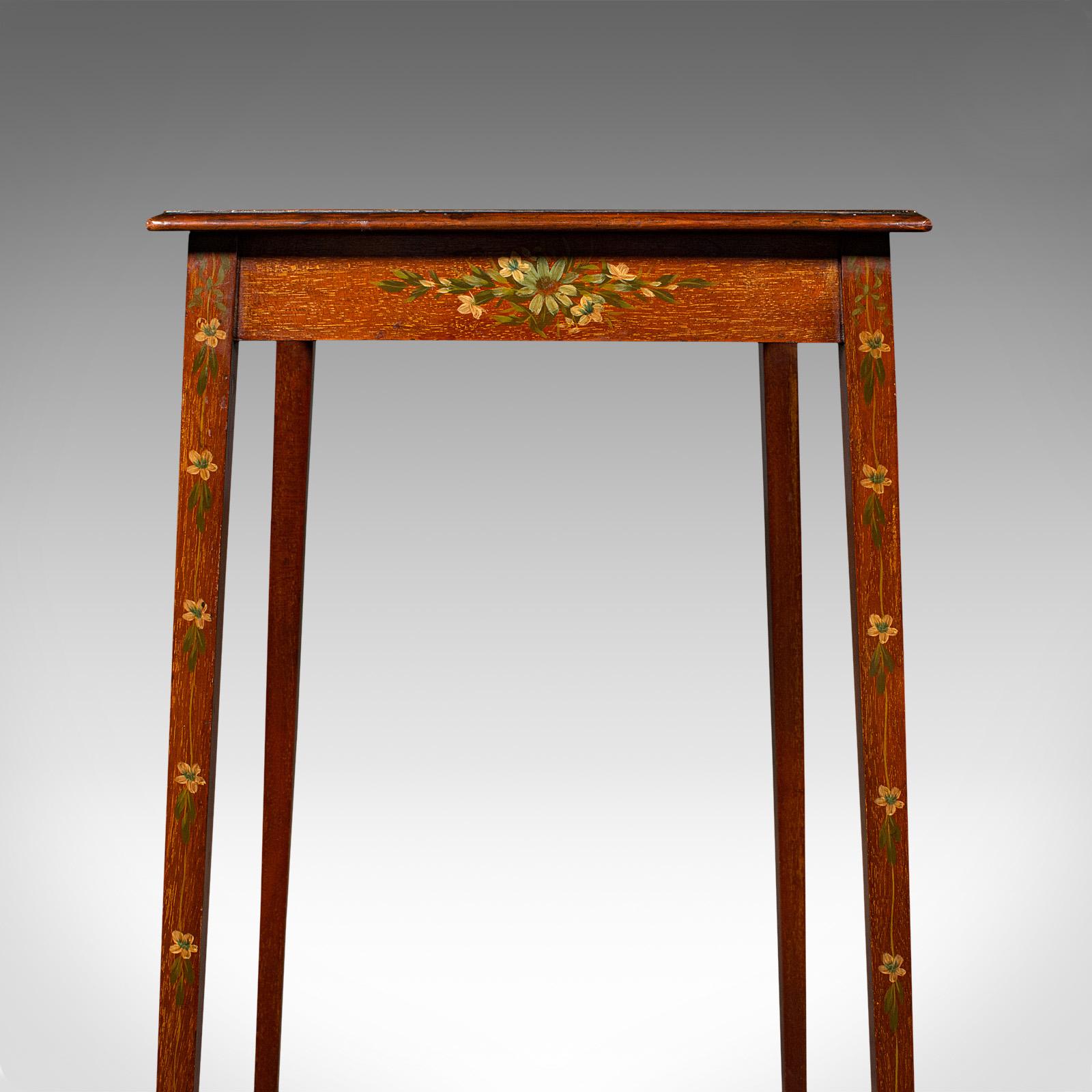 Small Antique Lamp Table, English, Occasional, Hand Painted Decor, Regency, 1820 For Sale 3