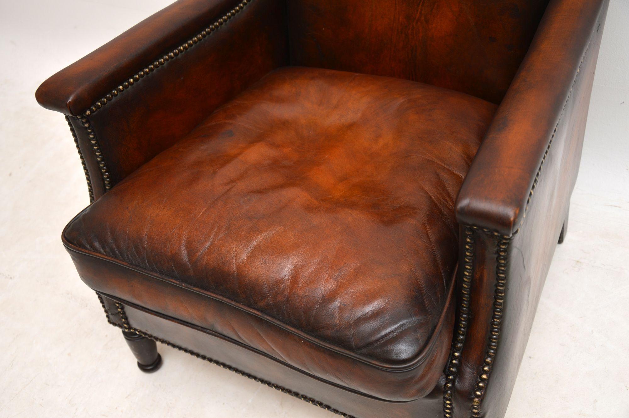 Small Antique Leather Armchair at 1stDibs small leather armchair