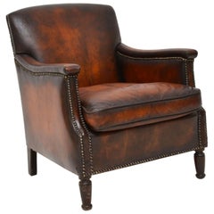 Small Antique Leather Armchair