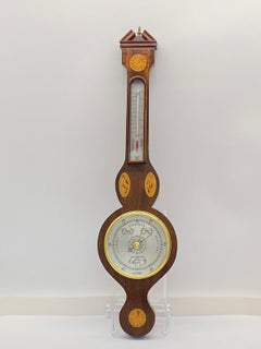 Small Antique Mahogany Aneroid Barometer
