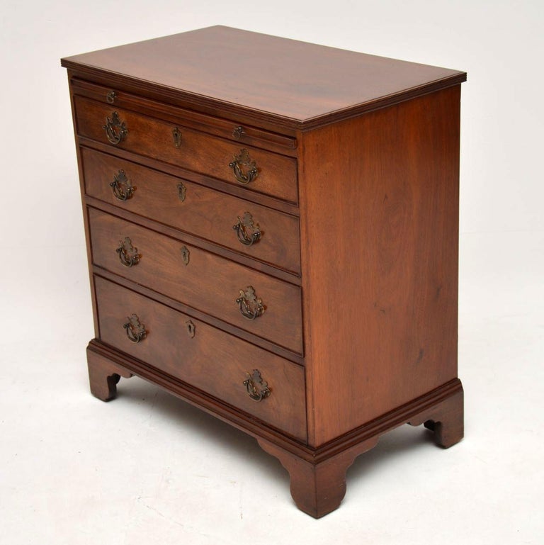 Small Antique Mahogany Bachelors Chest of Drawers at 1stDibs