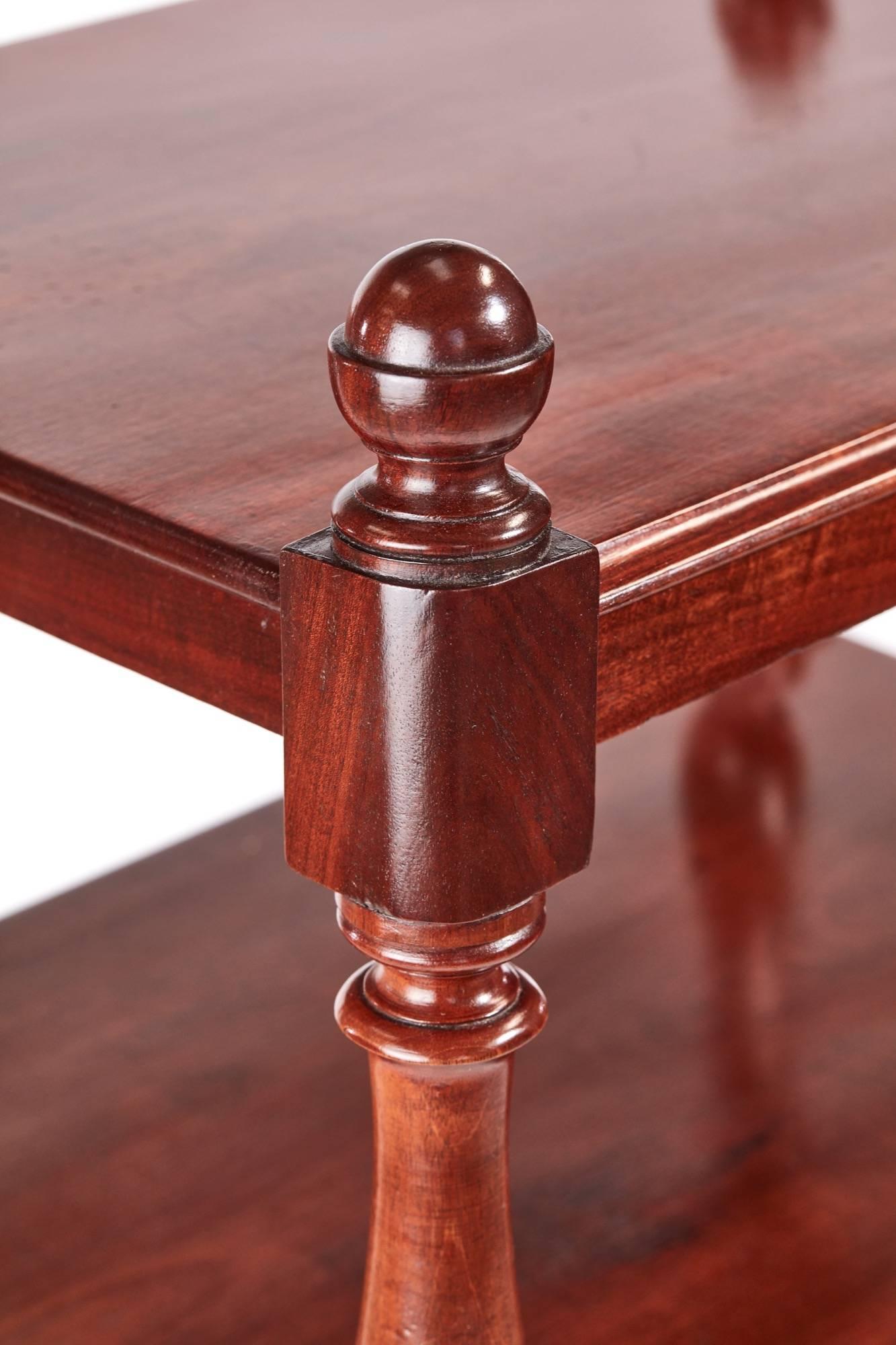 Victorian Small Antique Mahogany Dumb Waiter For Sale