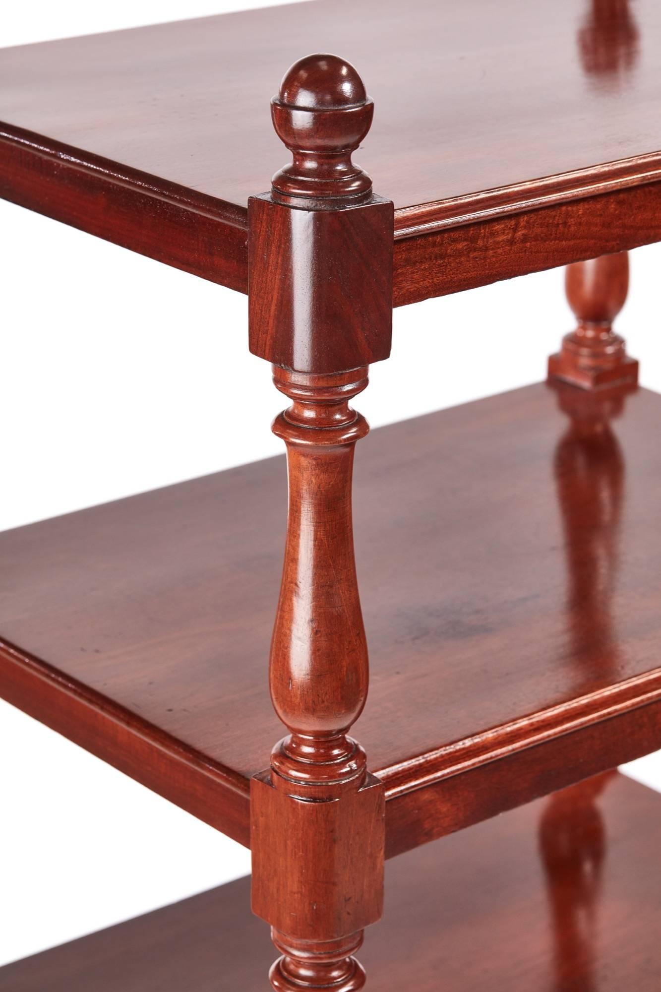 European Small Antique Mahogany Dumb Waiter For Sale