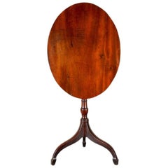 Small Antique Mahogany Tilt Top Table