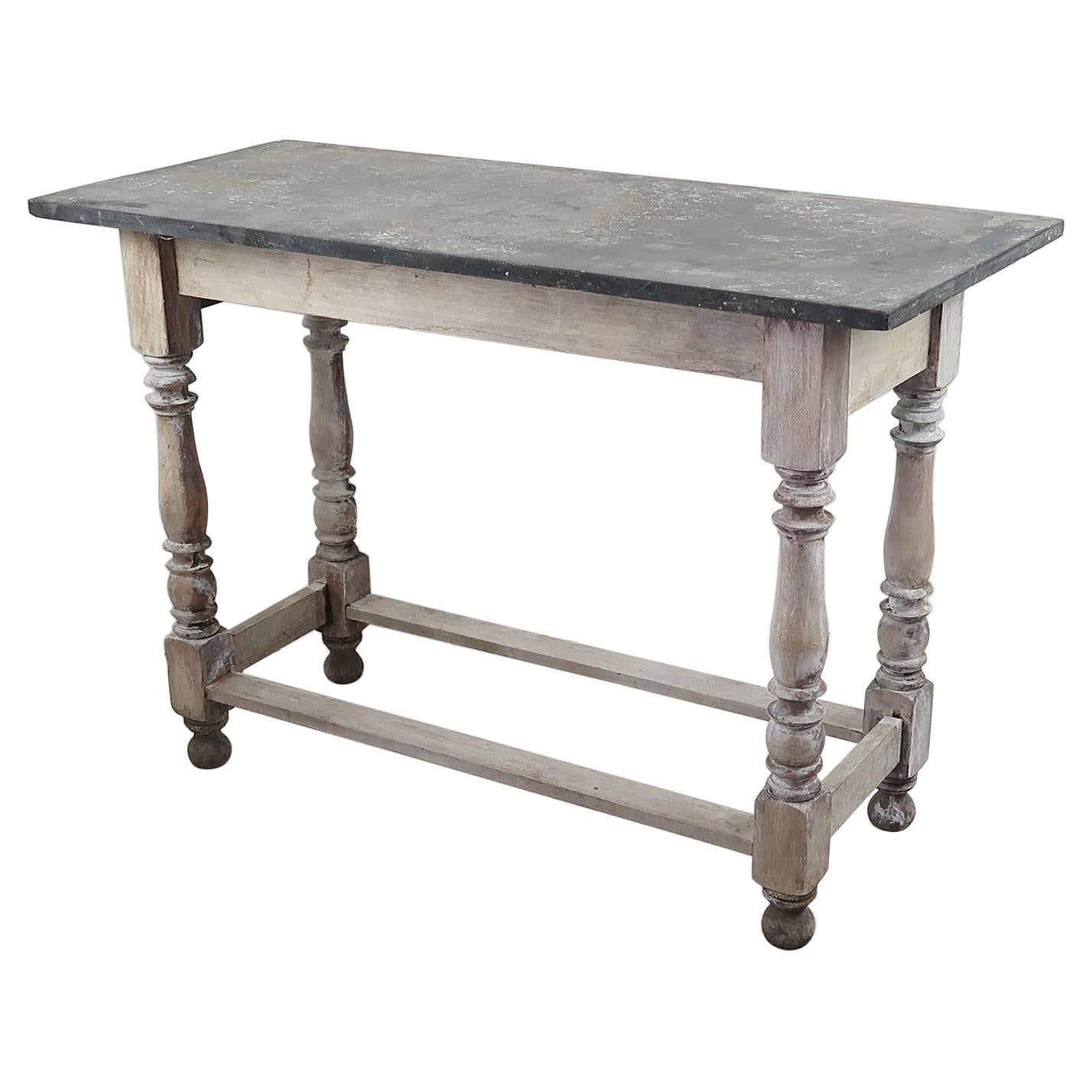 Small Antique Marble Topped Side Table, English, 19th Century
