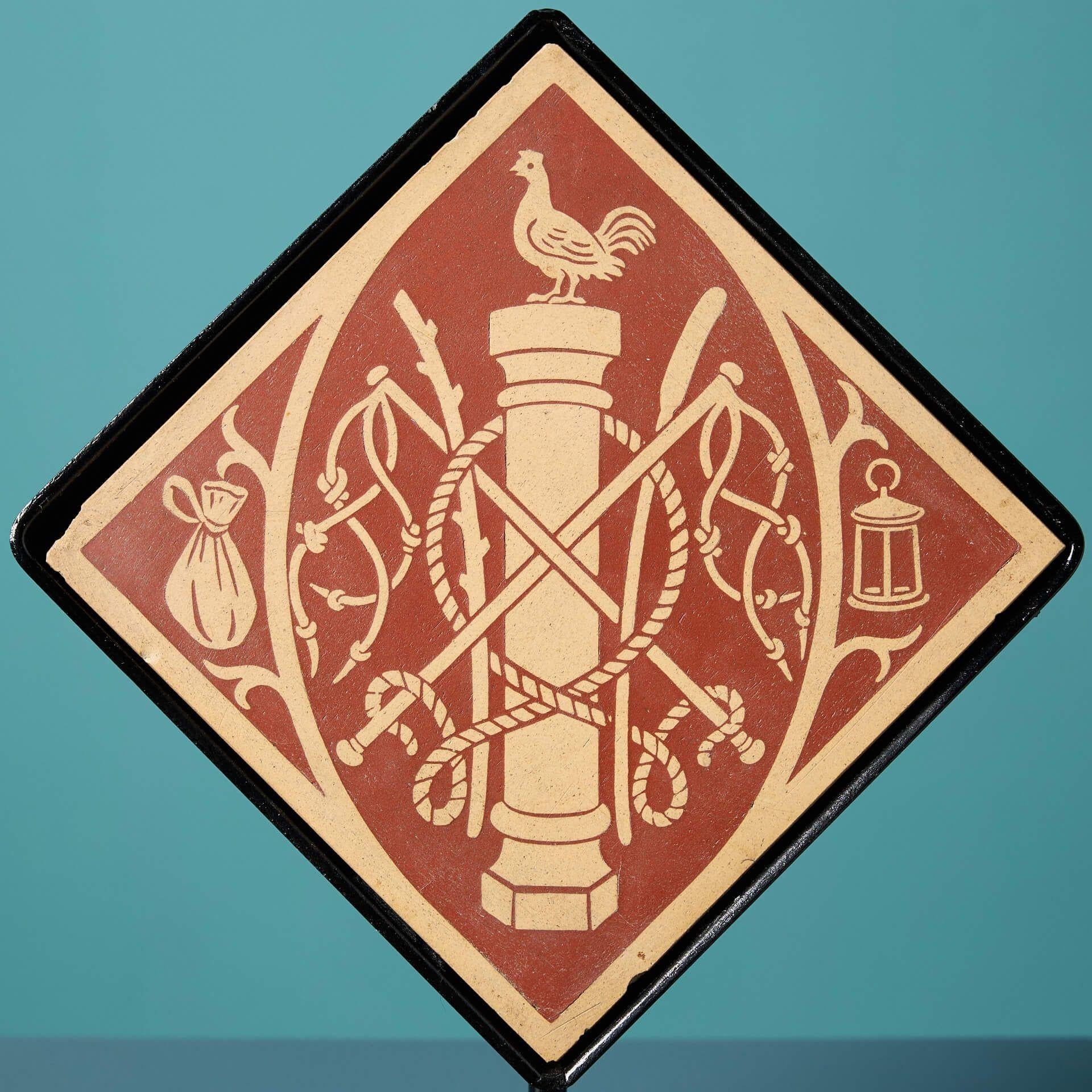Victorien Petit carreau d'encaustique ancien Minton & Co en vente