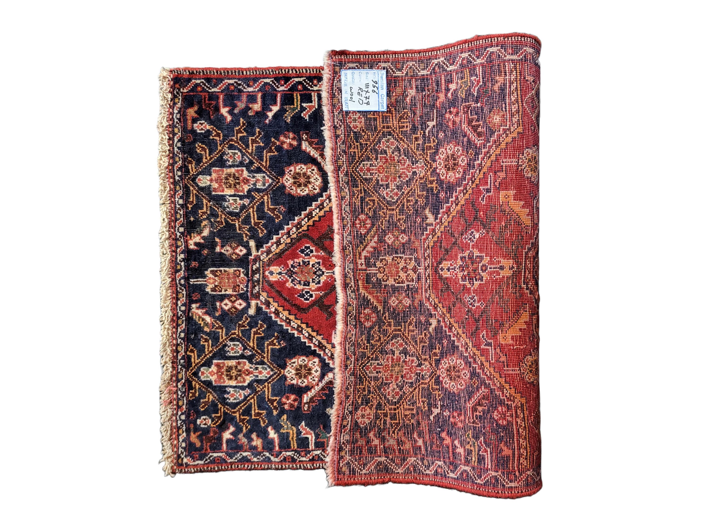 Hand-Knotted Small Antique Nafar - Nomadic Persian Rug For Sale