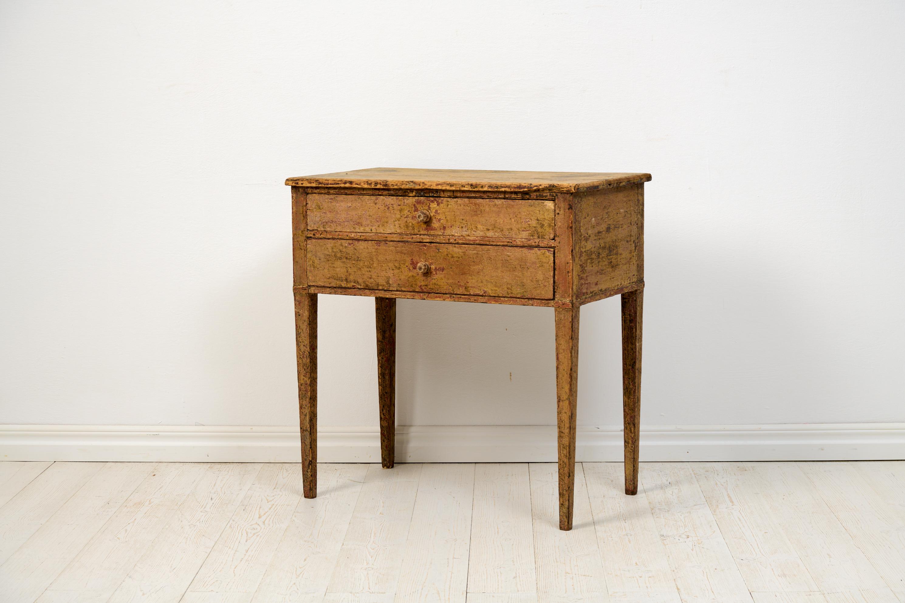 Hand-Crafted Small Antique Northern Swedish Gustavian Neoclassical Side Table