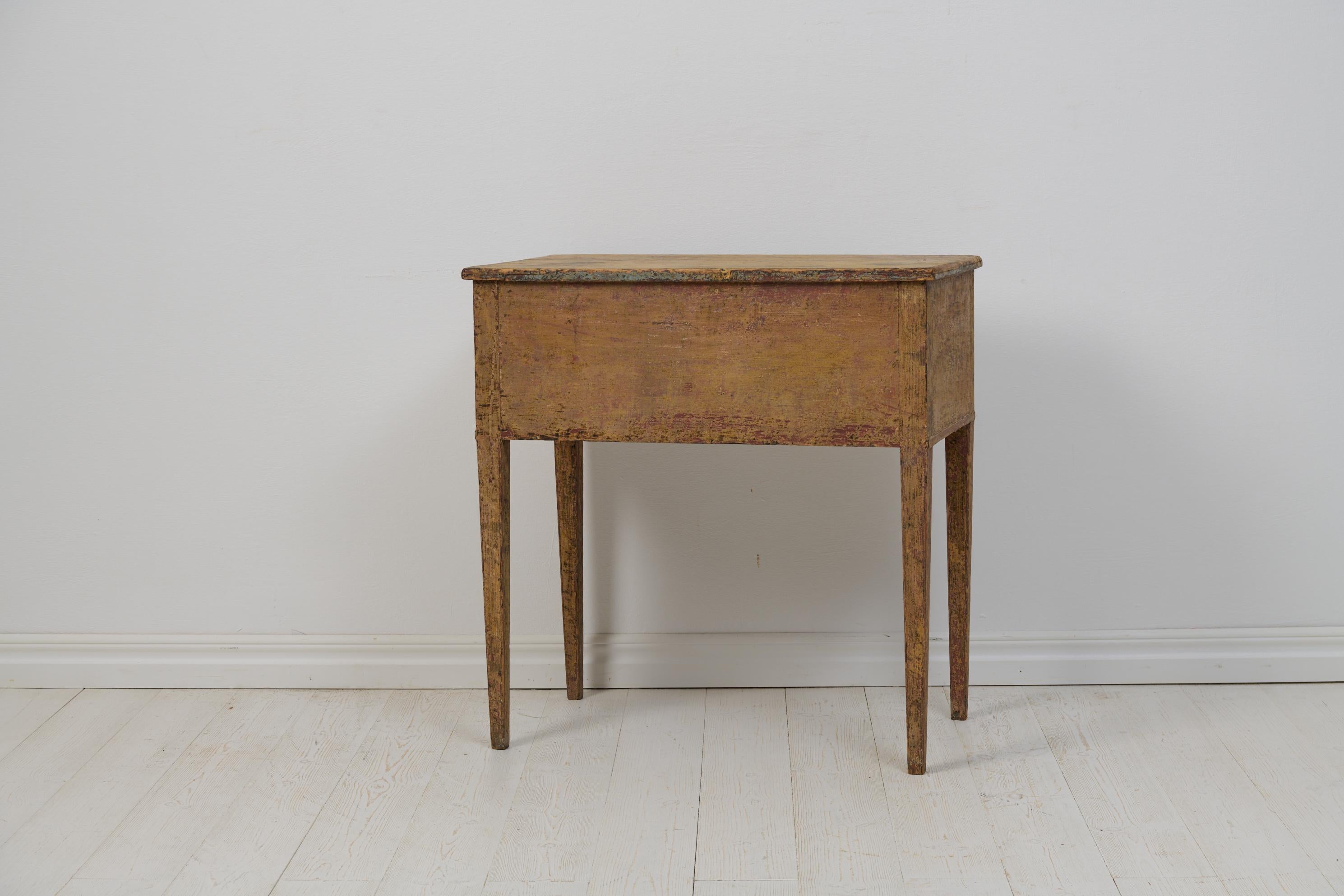 Pine Small Antique Northern Swedish Gustavian Neoclassical Side Table