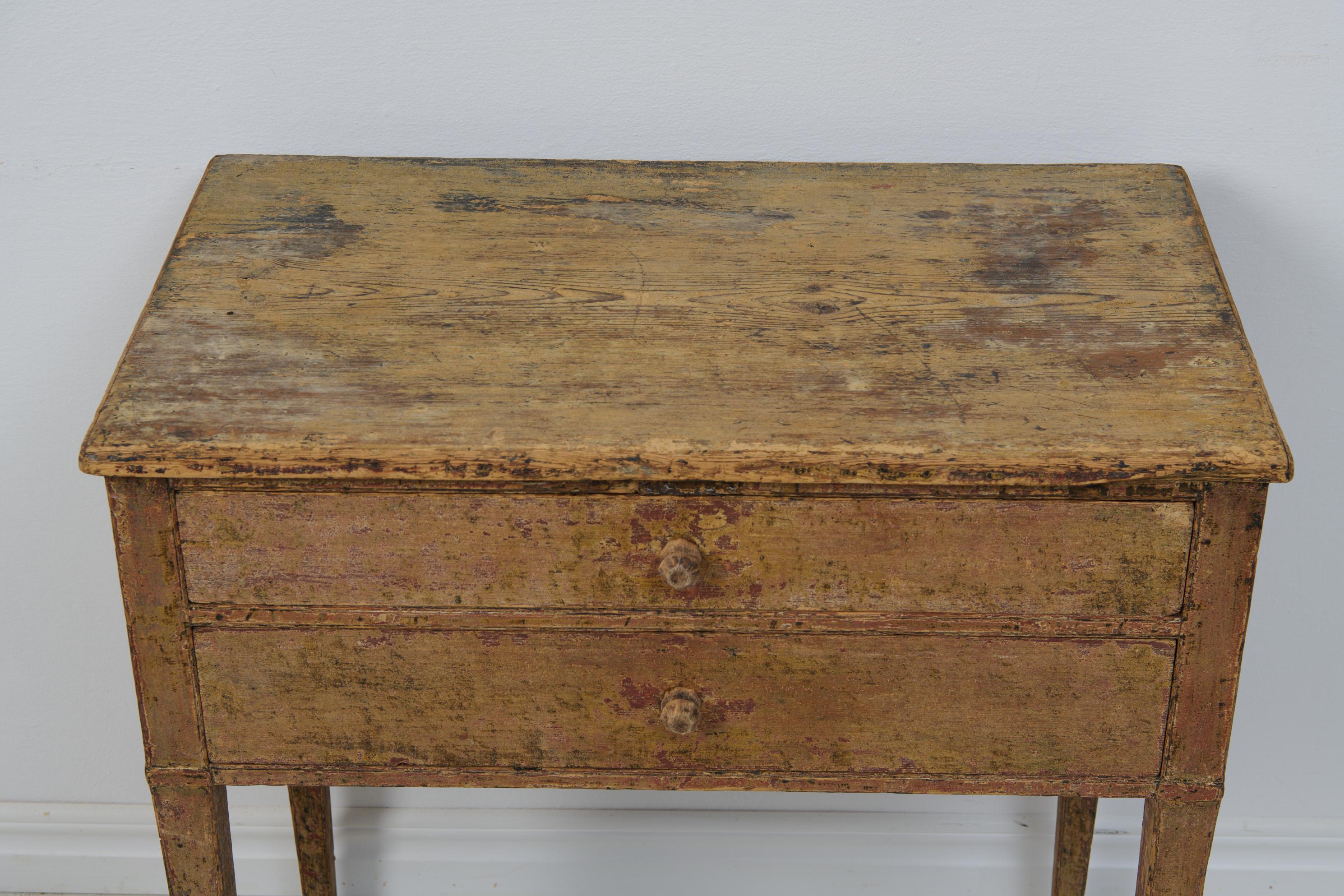 Small Antique Northern Swedish Gustavian Neoclassical Side Table 2