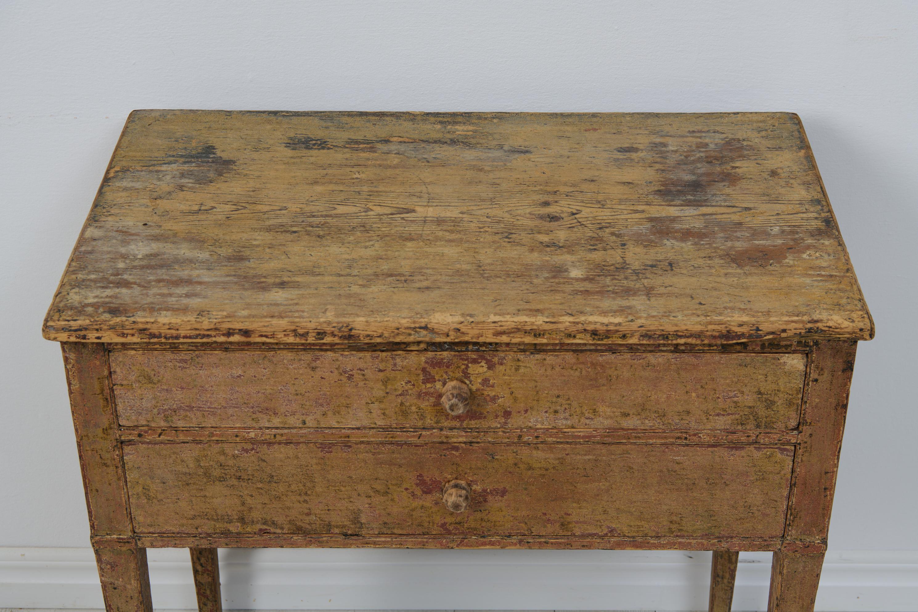 Small Antique Northern Swedish Gustavian Neoclassical Side Table 3