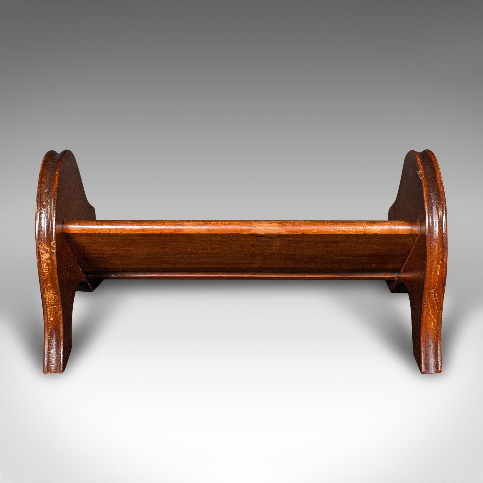 20th Century Small Antique Novel Rest, English, Book Trough, Desktop, Office, Edwardian, 1910