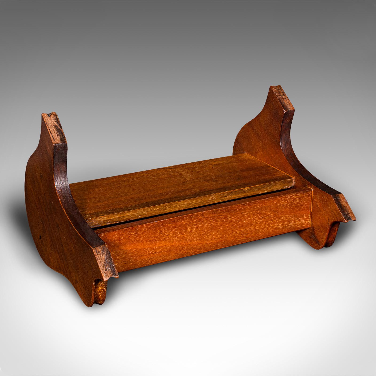 Wood Small Antique Novel Rest, English, Book Trough, Desktop, Office, Edwardian, 1910
