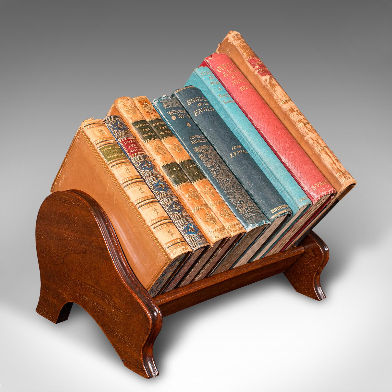Small Antique Novel Rest, English, Book Trough, Desktop, Office, Edwardian, 1910 1