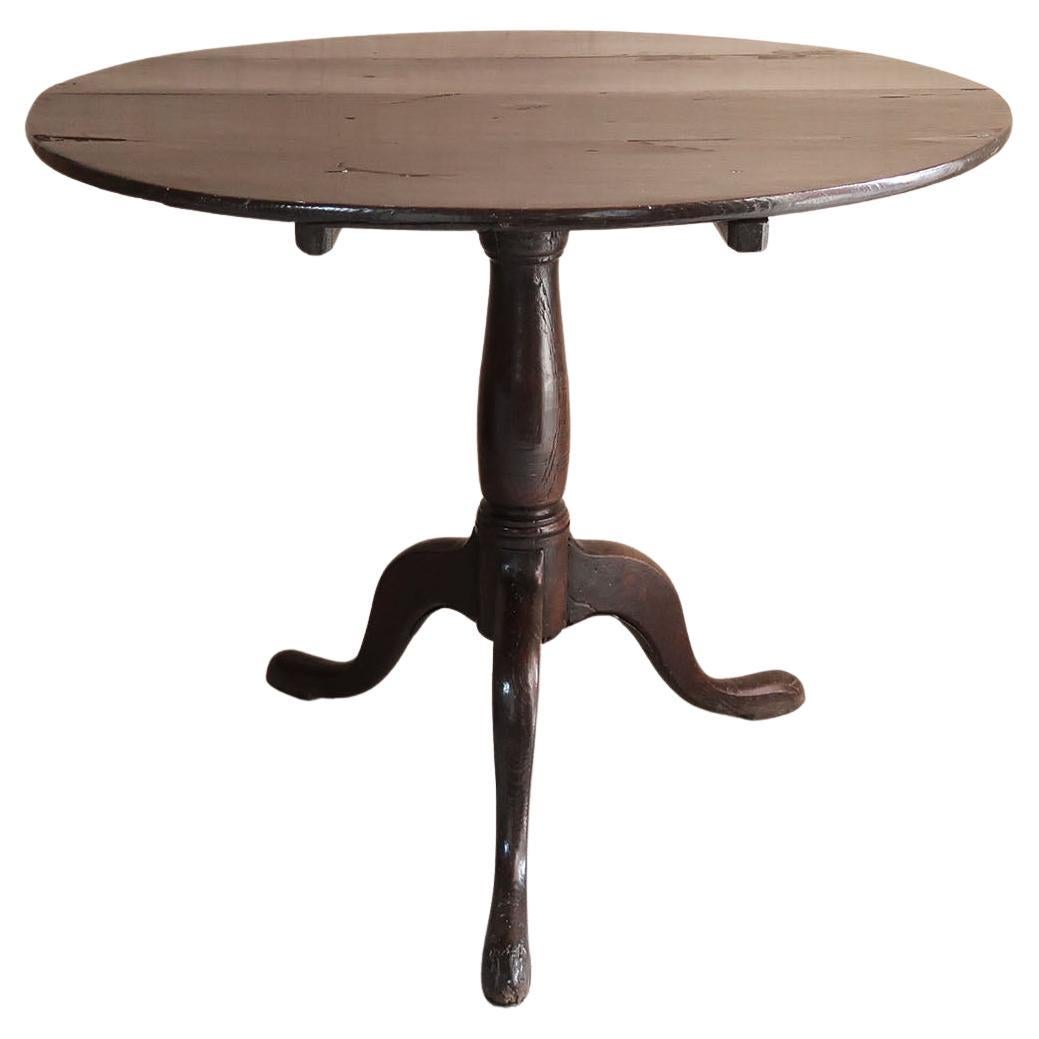 Small Antique Oak Tripod Table, English Georgian, circa 1780