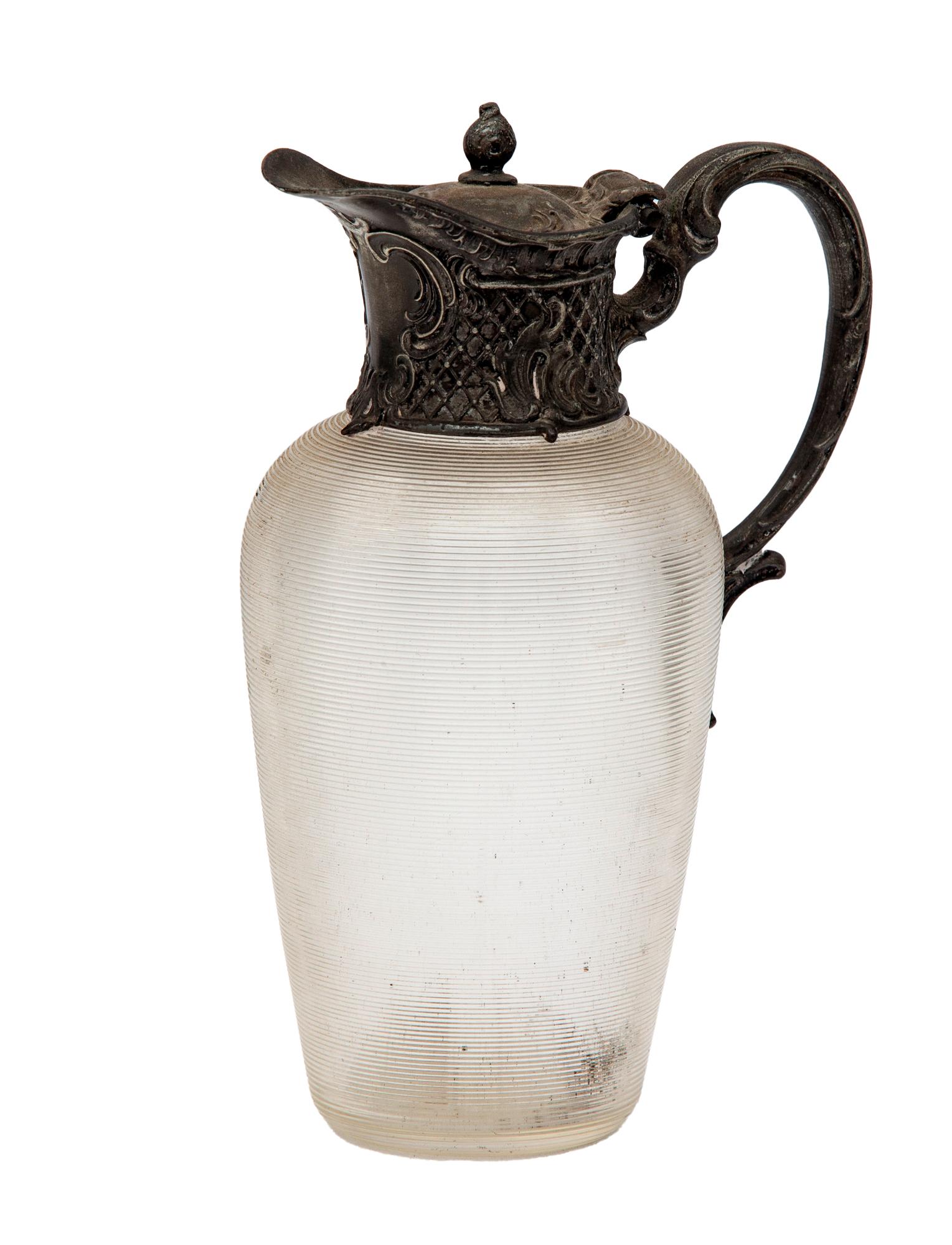 Austrian Small Antique Olive Oil Pitcher  For Sale