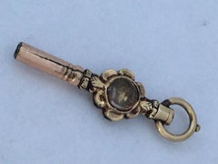 Small Antique Ornate Gold Pocket Watch Key / Fob
