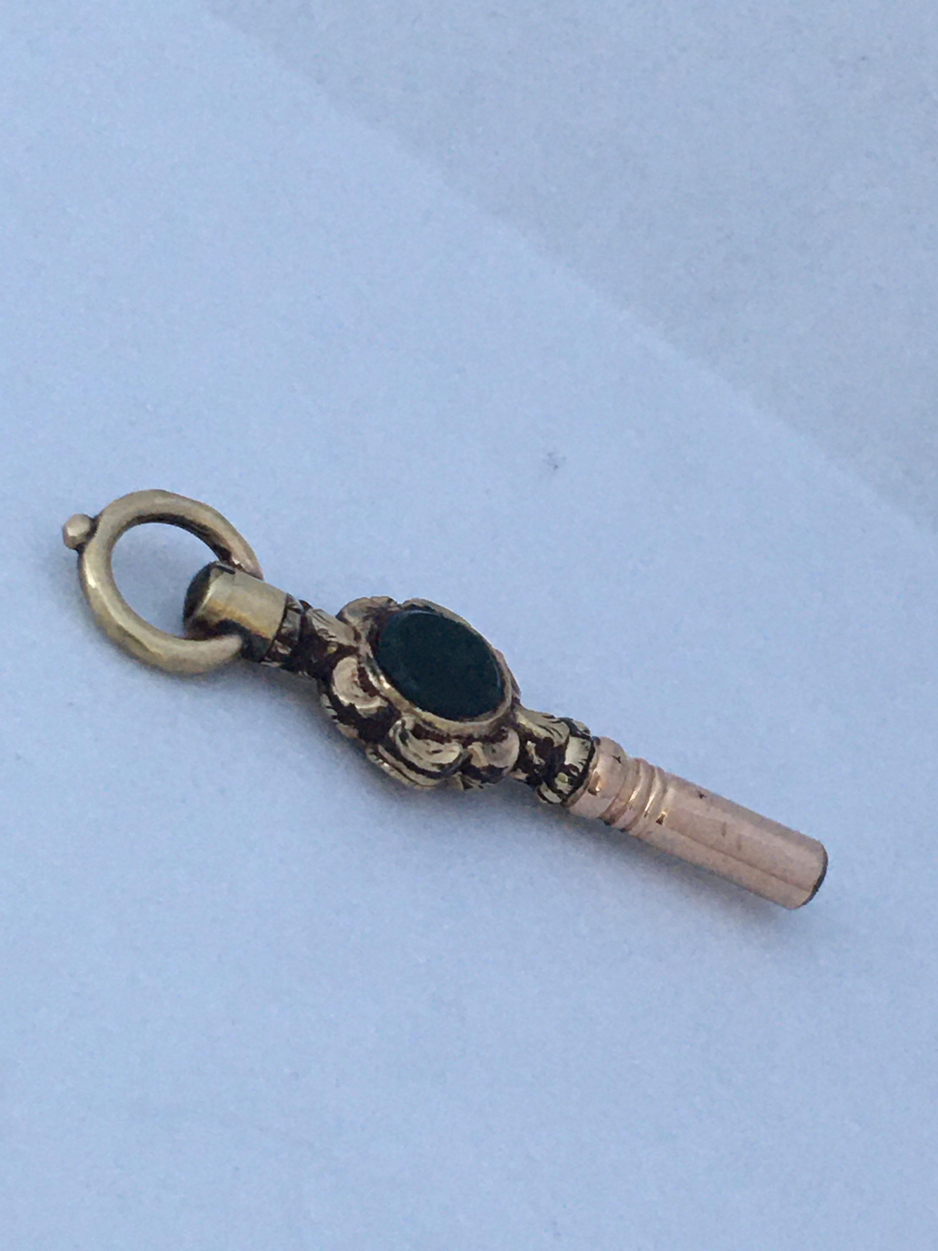 Women's or Men's Small Antique Ornate Gold Pocket Watch Key / Fob For Sale