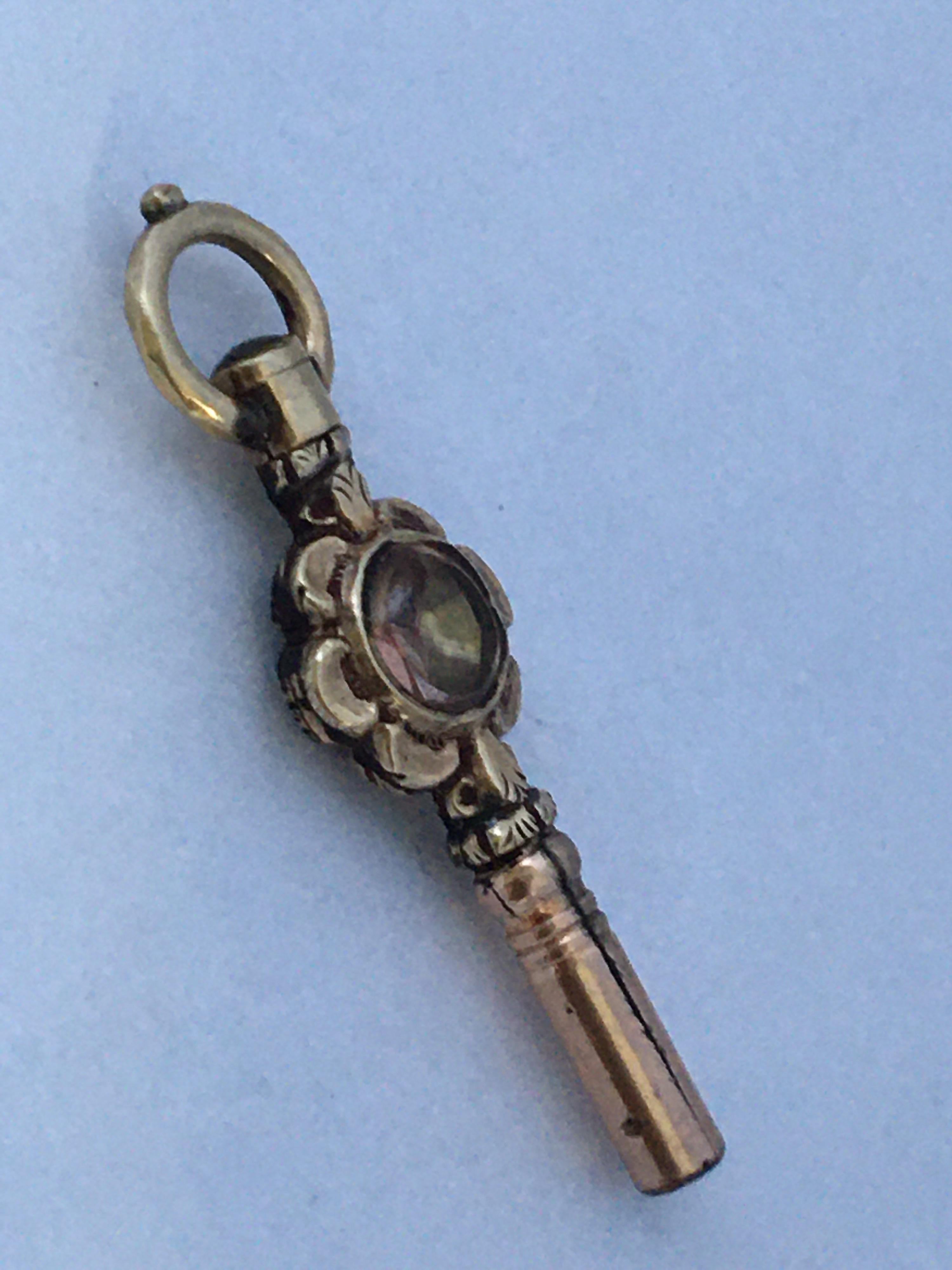 Small Antique Ornate Gold Pocket Watch Key / Fob For Sale 2