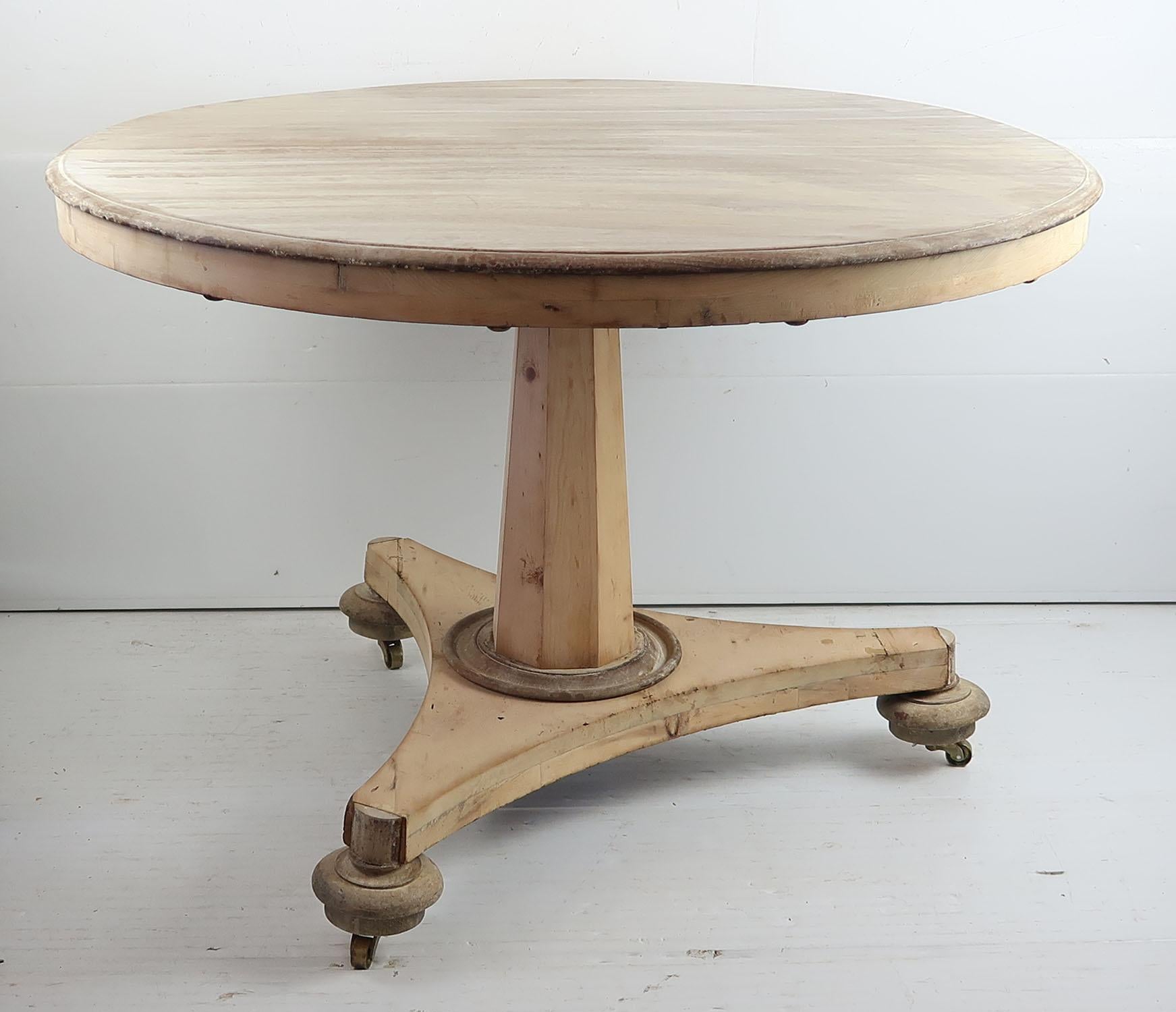 Fabulous small round table. Made from bleached tropical hardwood and pine

Beautifully figured top

I particularly like its simplicity

I have chosen not to lacquer or wax the table.

We have added some new material under the feet. We felt it was