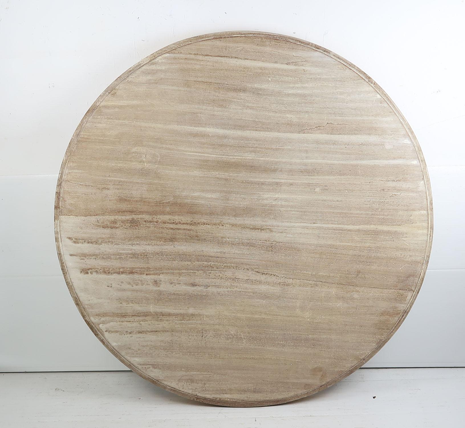 Small Antique Palladian Style Round Bleached Table In Good Condition In St Annes, Lancashire