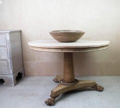 Small Antique Palladian Style Round Bleached Table, English, C.1835