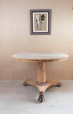 Small Antique Palladian Style Round Bleached Table, English, C.1835