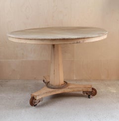 Small Antique Palladian Style Round Bleached Table, English, C.1835
