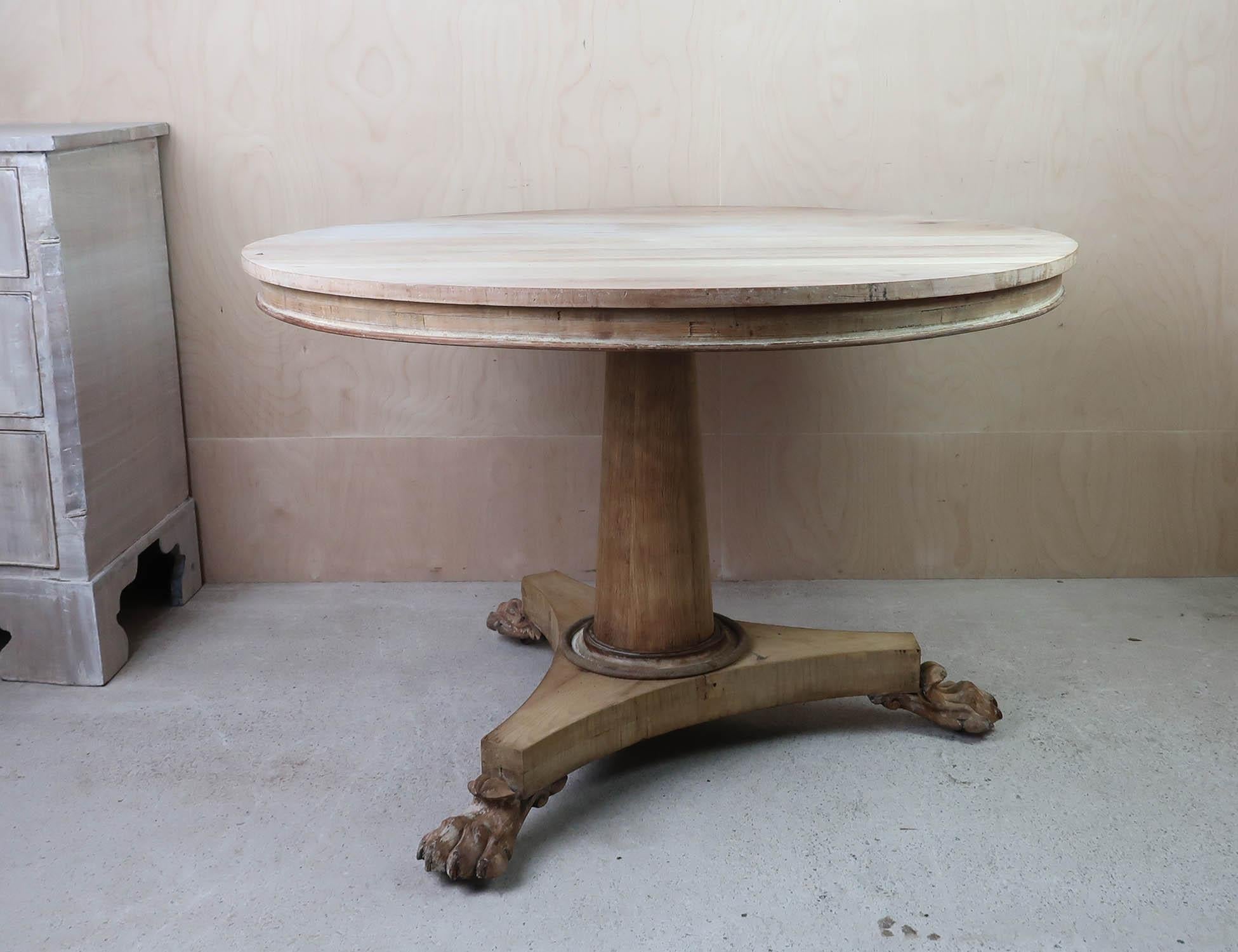 Small Antique Palladian Style Round Bleached Table, English, C.1835 In Good Condition In St Annes, Lancashire