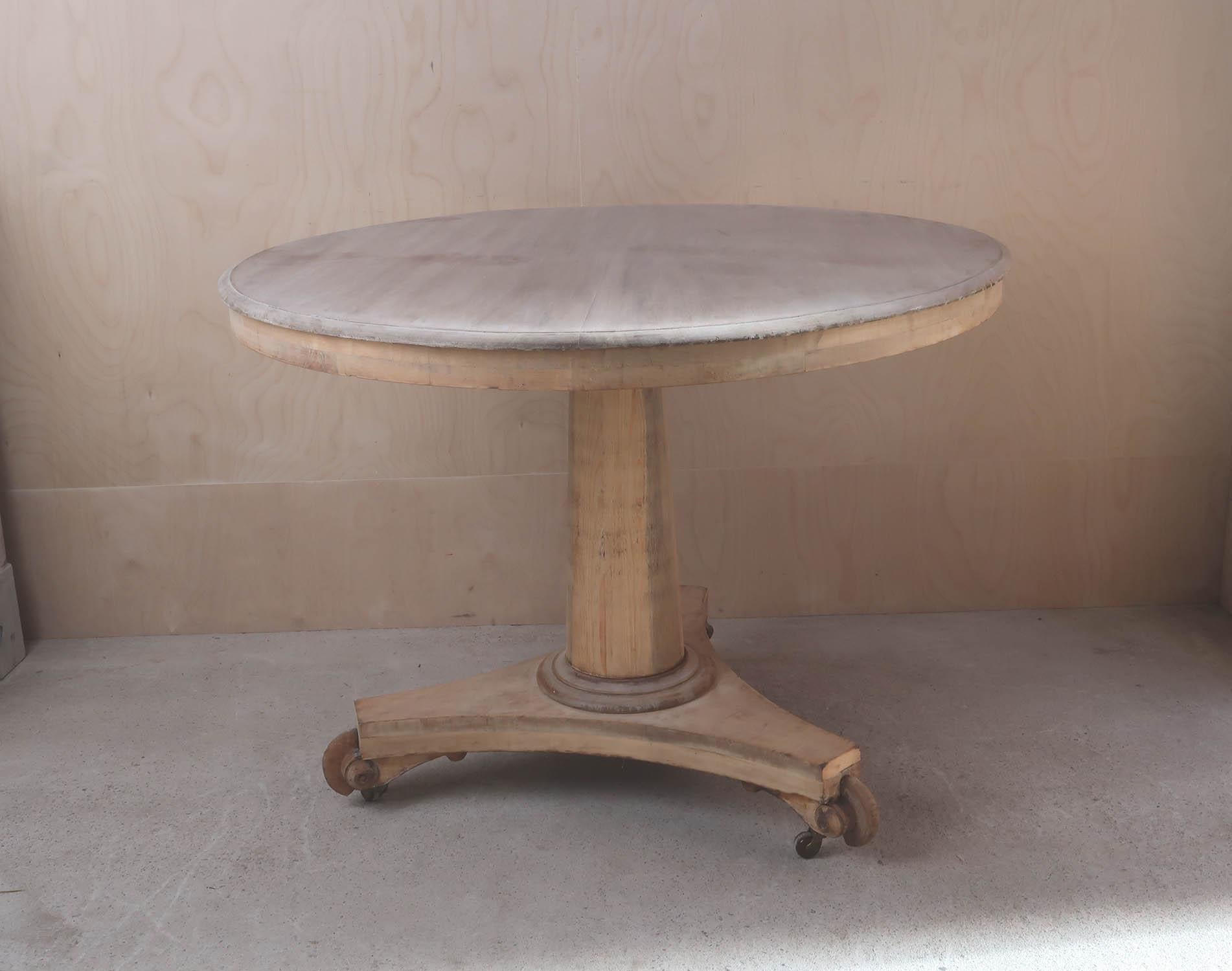 Small Antique Palladian Style Round Bleached Table, English, C.1835 3