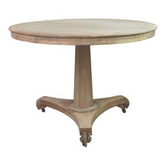Petite table ronde blanchie de style palladien ancien, anglaise, vers 1835
