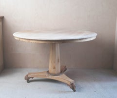 Small Antique Palladian Style Round Bleached Table, English, C.1835